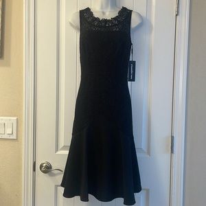 BNWT Karl Lagerfeld Paris sleeveless black cocktail dress size 4